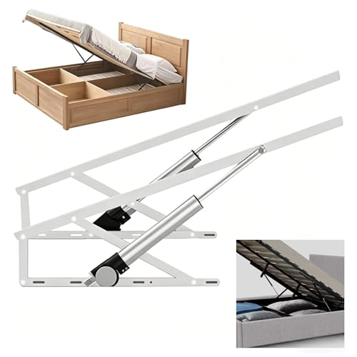 Kit de elevación de cama eléctrica hidráulica, puntales de gas resistentes con mando a distancia, mecanismo de almacenamiento que ahorra espacio para cama otomana, 80 cm