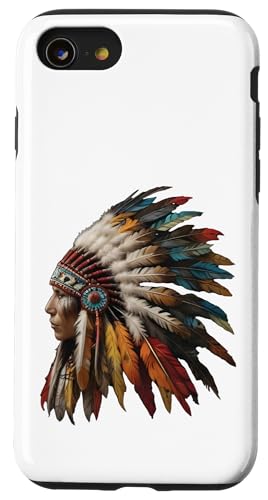 native american indian headdress graphic tees donne Custodia per iPhone SE (2020) / 7 / 8