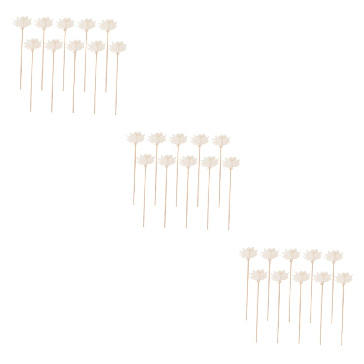 DECHOUS 30stücke Rattan Aroma Diffuser Sticks Duftstäbchen Für Zuhause Handgefertigte Trockenblumen Für Raumduft Und Dekoration Elegant Und Natürlich Für Aromatherapie