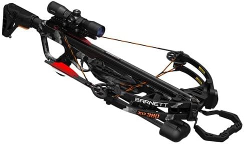 Barnett Expedition 380 Crossbow Package for Hunting, Compact Crossbow with 4x32mm Multi-Reticle Scope, 2 Carbon Arrows