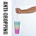 ALINK 10.5 in Long Rainbow Colored Reusable Tritan Plastic Replacement Straws for 16 OZ 20 OZ 30 OZ Stanley, YETI, Starbucks Tumblers, Set of 10 with Cleaning Brush