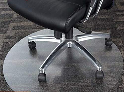 jHuanic Schreibtischunterlage für Bürostuhl, transparent, mattiert, Rollstuhlmatte, rund, rutschfest, verschleißfest, Hartholzbodenschutz (Durchmesser 100 x 100 cm) Cover