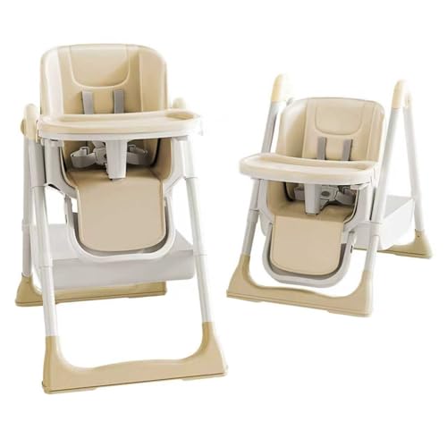 Onnwin Trona Bebé Evolutiva, Trona Para Bebe Ajustable Y Reclinable, Plegable Con Tabla De Comedor, De 6 A 36 Meses, Beige