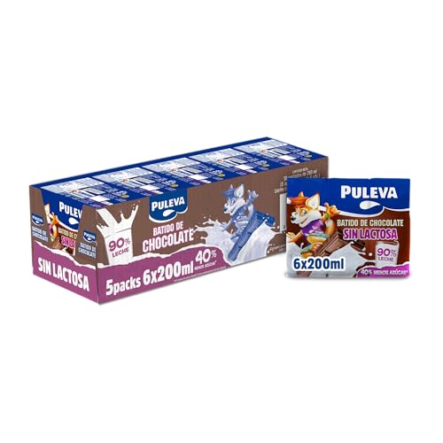 Batido Puleva de Cacao Sin Lactosa Slim - 5 packs de 6 x 200ml