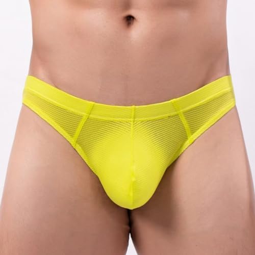 Men's Mesh Briefs Underwear Low-Rise Bikini Breathable Thongs Pants2