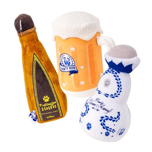 PAWTY Happy Hour Dog Toy Bundle 3-Pack