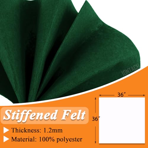 Image of IONTACH 36 inch X 36 inch Stiff Felt Fabric 1.2mm Thick (Hunter Green)