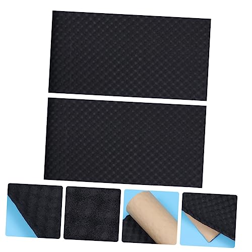 Placa Acústica Autoadhesiva de Goma 2 Piezas Negra Reducción de Sonido miniatura 3