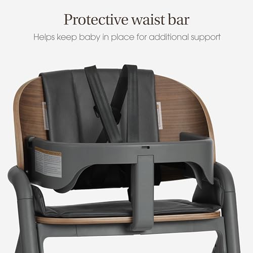 Image of Evolur Step and Savor Baby High Chair, Converts to Adult Stool, 5 Position Adjustable Height and Footrest Positions Portable High Chair, Removable Tray, Easy to Clean and Removable Cushion