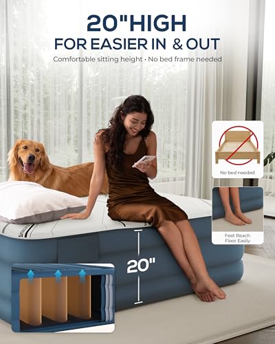 Lit gonflable avec sangle en PVC en forme de U Tencity extra ferme - 7