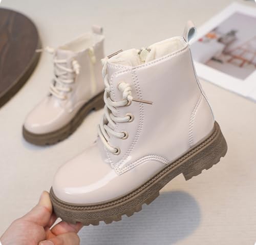 Boys Girls Waterproof Lace Up Ankle Boots Winter Outdoor Side Zipper Fashion Snow Booties for Toddler/Little Kid4