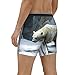 WBQLSL Men's Wet polar bear Printed Small Boxer Briefs - All-day Coolness and Comfort, Long Size (S-2XL) Black