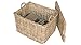 KOUBOO Rattan Core Rectangular Storage Basket with Lid, Large - Wicker Basket, Decorative Storage Box, Home Organizer, Laundry Hamper, Toy Box, Kitchen Storage, Natural