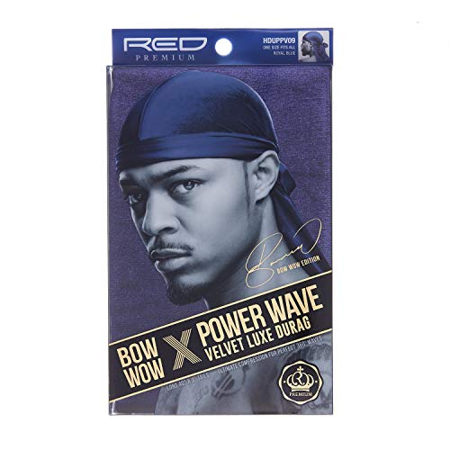 KISS Red Bow Wow Power Wave Velvet Luxe Durag (Royal Blue)