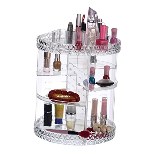 BELLIFFY ボックス 360 回転スタンド dressing table dresser 化粧用引き出しオーガナイザー 女性への クリア化粧ケース 化粧ボックス Transparent