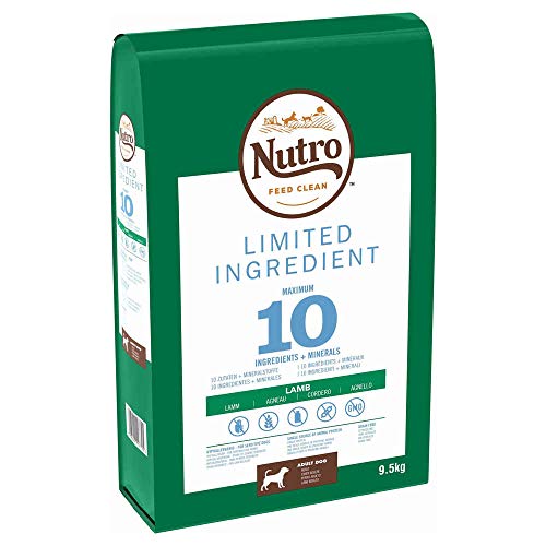 NUTRO Hundefutter Trockenfutter Limited Ingredient Adult 1+ Mit Lamm, 1 Beutel (1 x 9.5kg)
