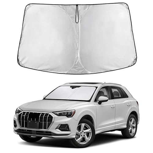 Image of Autovir Windshield Sun Shade Fit for 2019-2024 2025 2026 Audi Q3 Sunshade, Front Car Window Shades Sun Visor, Blocks UV Rays & Heat, Car Accessories