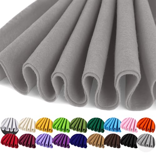 Image of IONTACH 36 inch X 36 inch Grey Soft Felt Fabric 1.6mm Thick