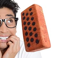 Fake Brick Wall Rubber Foam Rubber Brick, Sponge Bricks Trick Props, Sponge Bricks Foam Bric-k To Throw At Tv,Plush Pillow Nap Sponges Trick Toy for Halloween Kid Christmas Stage Performance