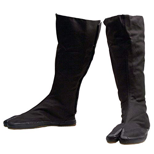 Ace Martial Arts Supply Ninja Tabi Boots, Black Jikatabi (Outdoor Tabi) - 9