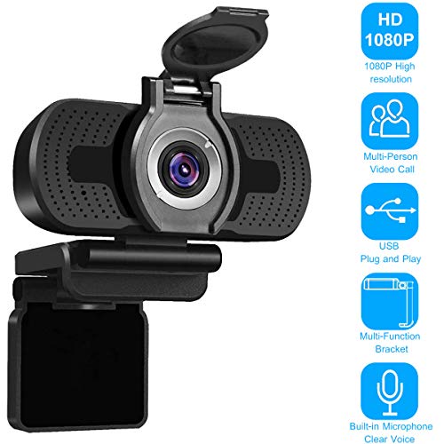 ZILINK Webcam 1080P HD with Privacy Cover, Desktop or Laptop 2MP USB Camera