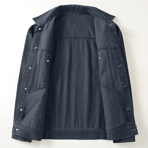 Mens Motorcycle Travel Denim Workwear Long Sleeve Retro Denim Jackets Vintage Classic Fit Jeans Jacket3
