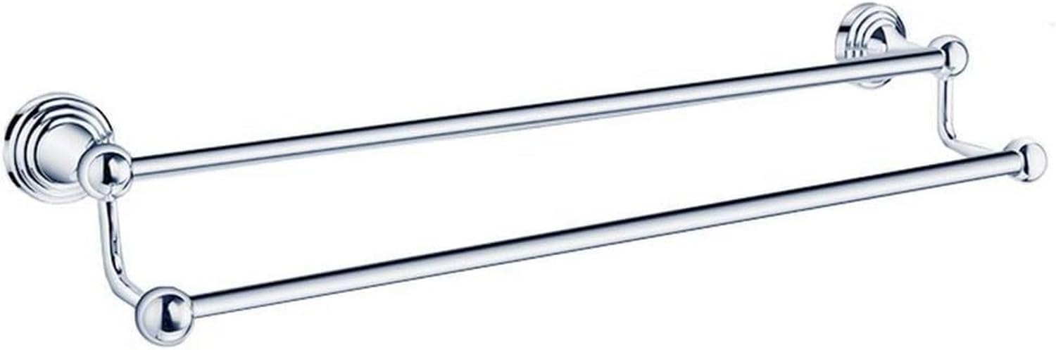 タオルレール バスタオルホルダー バスルーム バスルーム キッチン タオルバー ダブルタオルラック 壁取り付け 24インチ クローム