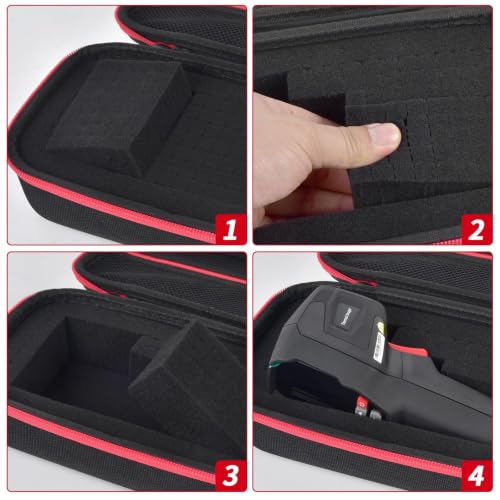 Image of Boobowl Case Compatible with HSFTOOLS HF96 / H128 Thermal Camera, Infrared Camera Storage Holder Box with DIY Sponge for USB Cables, Calibration Card and Accessories(Bag Only)-Black