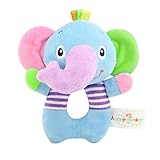 TOLOLO Elephant Soft Rattle Toy for Over 0 Months