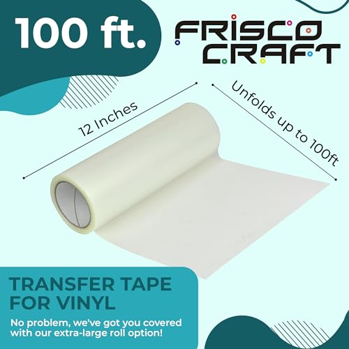 Image of Frisco Craft C-370 Clear Transfer Tape for Vinyl 12 inch x 100 Feet