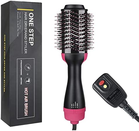 Gengxin Hair Dryer Brush,Volumizer 4 in 1 Hot Air Brush Styler Curler Comb Roller One Step Electric Ion Blow Dryer Brush Hair Straightener…