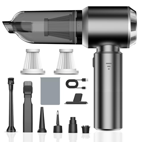 Kedifoai Aspirador de Mano, 26000Pa Mini Aspirador Recargable, Aspiradoras de Mano Coche 4 en 1 con...