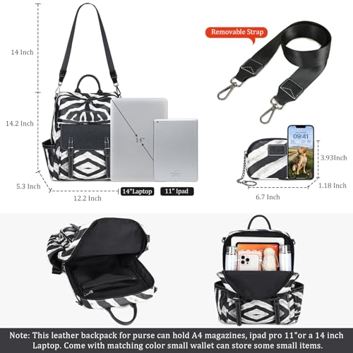 Image of AGLOD Backpack Purse for Women PU Leather Back Packs Designer Ladies Shoulder Bag Fashion Faux Work Travel Handbags