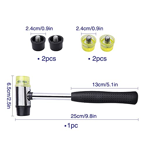 VooGenzek Martello in Gomma a Doppia Faccia, 25mm