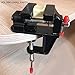 Mini Table Clamp, Small Bench Vice for Jewelers Hobby Clamps Craft Repair Tool Portable Work Bench Vise (mini) (BLACK, MINI 1.4 INCH)
