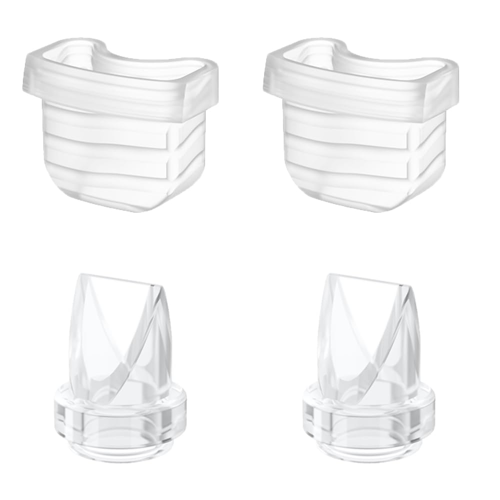 2pcs Duckbill Valve and 2pcs Silicone Diaphragm Compatible with Mommed/MISSAA/NICEGREEN Life S21 Breast Pump