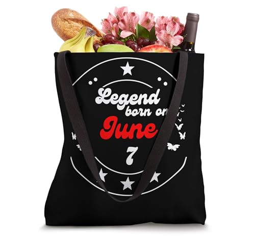 June 7 Birthday Legend Man Boy Since June 7th Tote Bag miniatura 4