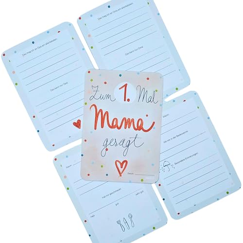 Meilensteinkarten Baby Geburt + 1. Jahr | Designed & Made in Germany | Inkl. Geschenkbox