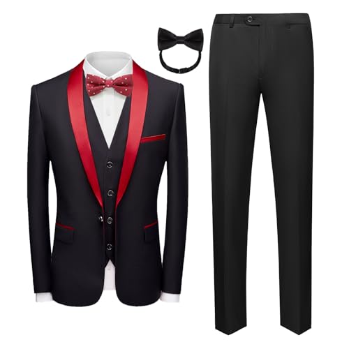 Men Suit for Wedding Party 2 Piece Slim Fit Shawl Lapel 1 Button Tuxedo Winter Fabric Dinner Suit Sets with Tie
