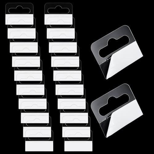 Image of 20 Pcs Small Adhesive Plastic Sawtooth Picture Hanger Plastic Hanging Tabs Clear Foamboard Plate Hangers for The Wall Stick On Picture Hanger Sawtooth Without Nails