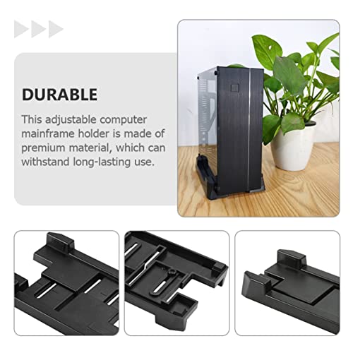 Soporte ajustable para CPU Angoily con diseño deslizante resistente, soporte para chasis de computadora para escritorios gamers y oficinas en casa, multiusos miniatura 2