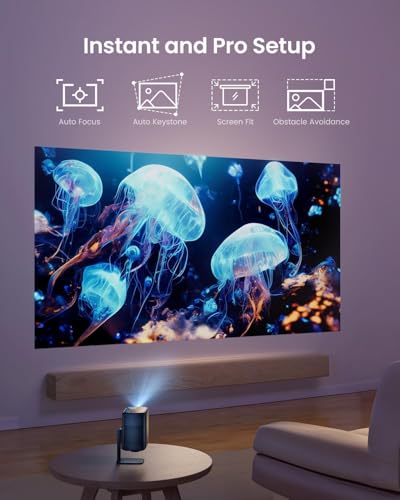 Dangbei N2 Smart Projector 1080P Full HD, 400 ISO Lumens, Officially Licensed Netflix, 120-Inch Display, Portable Projector for Bedroom with WiFi and Bluetooth Dolby Audio Speaker, Auto Focus - Image 6