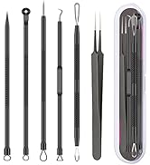 Pimple Popper Tool Kit, 6 Pcs Blackhead Remover Acne Needle Tools Set Removing Treatment Comedone...