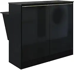 Bancada Balcão com Prateleira/divisor de ambientes Multimóveis Preto