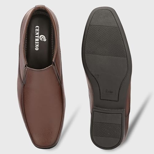 Image of Centrino Men's Formal Shoe | Cushioned Insole Comfortable Shoes | Trendy & Classic Design | Durable TPR Sole Footwear (8113)