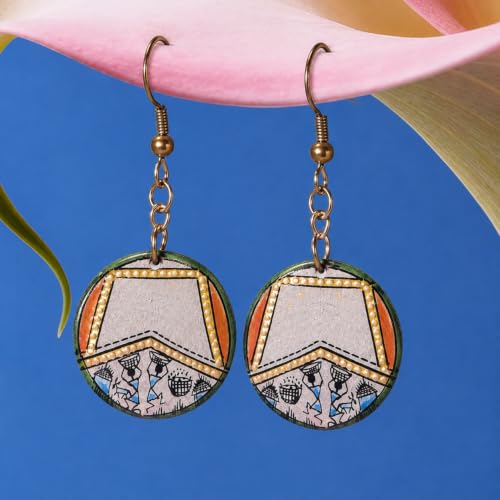 Image of Handcrafted Bohemian & Tribal Earrings for Women - Ethnic Brass, Floral & Festival-Inspired Statement Designs in Drop, Dangle, Hoop & Stud Styles