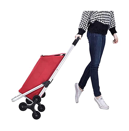 QUANLI Klappbarer Einkaufstrolley, große Kapazität, zusammenklappbarer Einkaufswagen mit Aluminium-Legierung Rahmen und… – Bild 3