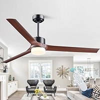 60 Inch Ceiling Fan with Light and Remote Control, Fashion 3-Blade 