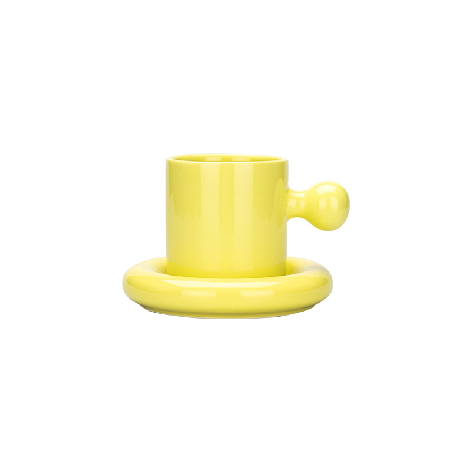 Kaffeetasse Tassen Kaffeebecher Tasse Mit Becherhochwertige Kaffeetasse Im Nordischen Stil, Frühstücksmilchbecher Aus Keramik Für Damen,Tasse Untertasse - Grün