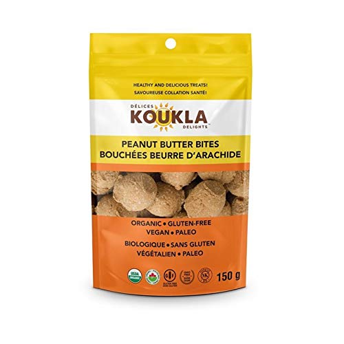 Koukla Delights – Peanut Butter Bites, Gluten Free Cookies, Organic, Non GMO, Vegan, Paleo Snacks (Peanut Butter, 4 Pack)